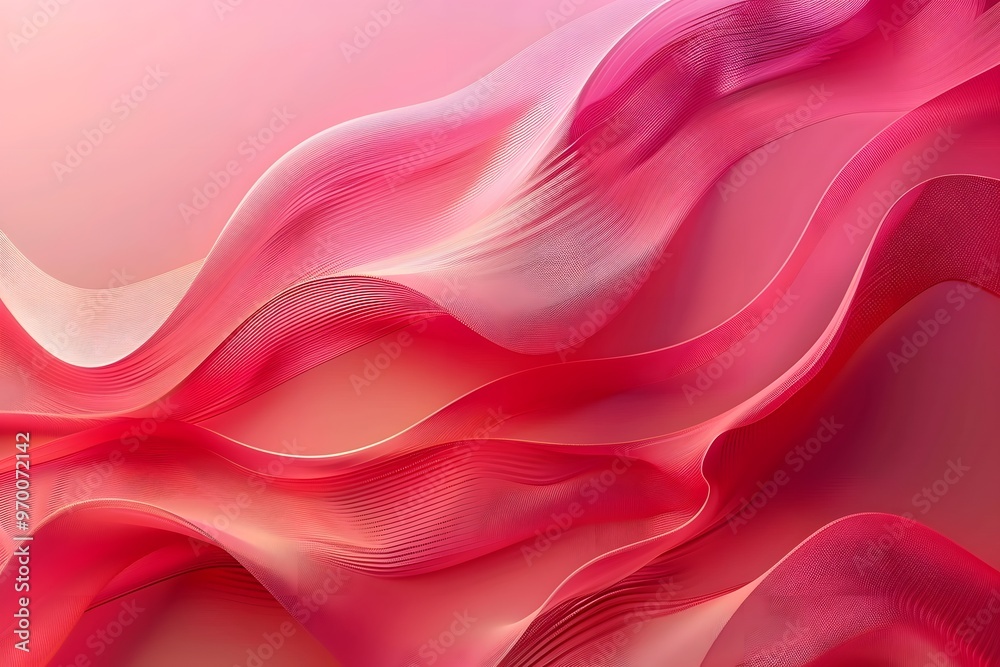 Obraz premium Elegant Flowing Waves in Shades of Pink