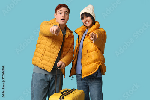 Beautiful young couple with...