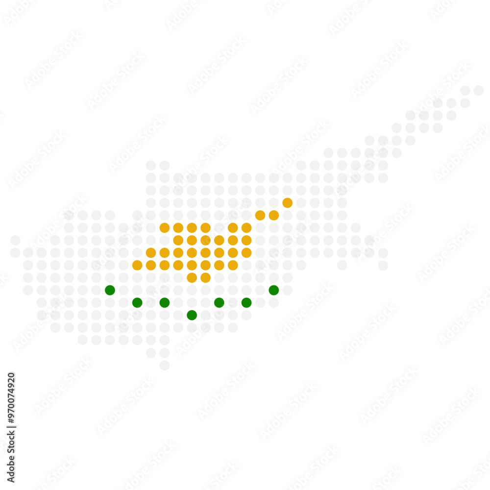 Obraz premium Cyprus country map vector flag territory