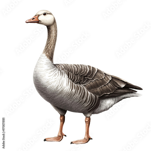 goose  isolated on transparent background - Generative AI	
