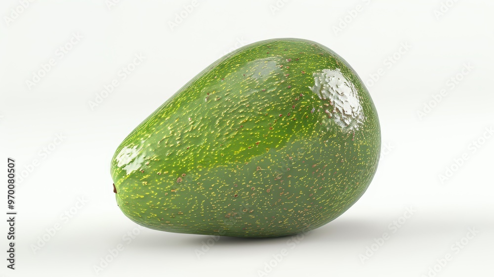 A fresh, ripe avocado with a vibrant green skin, perfect for healthy dishes and garnishes. A fresh, ripe avocado with a vibrant green skin, perfect for healthy dishes and garnishes.