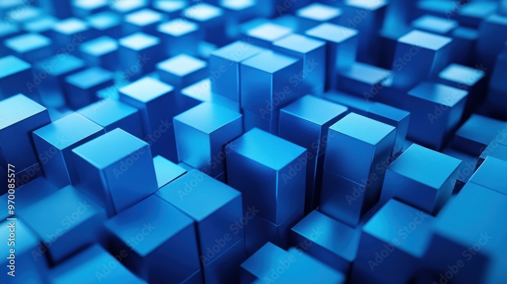 Abstract Blue Cube Pattern Abstract Blue Cube Pattern