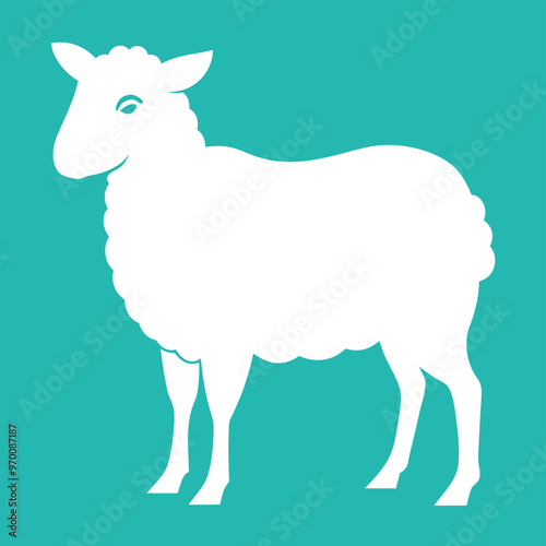 vector silhouette of sheep