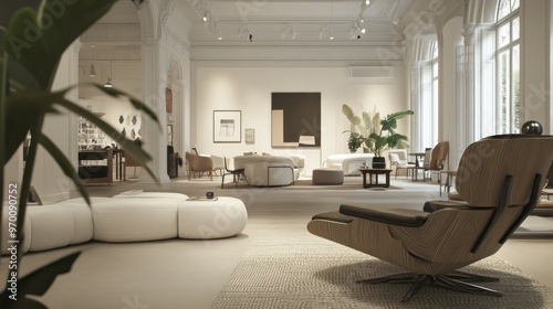 Modern Interior Design with a Luxurious Recliner and Art
