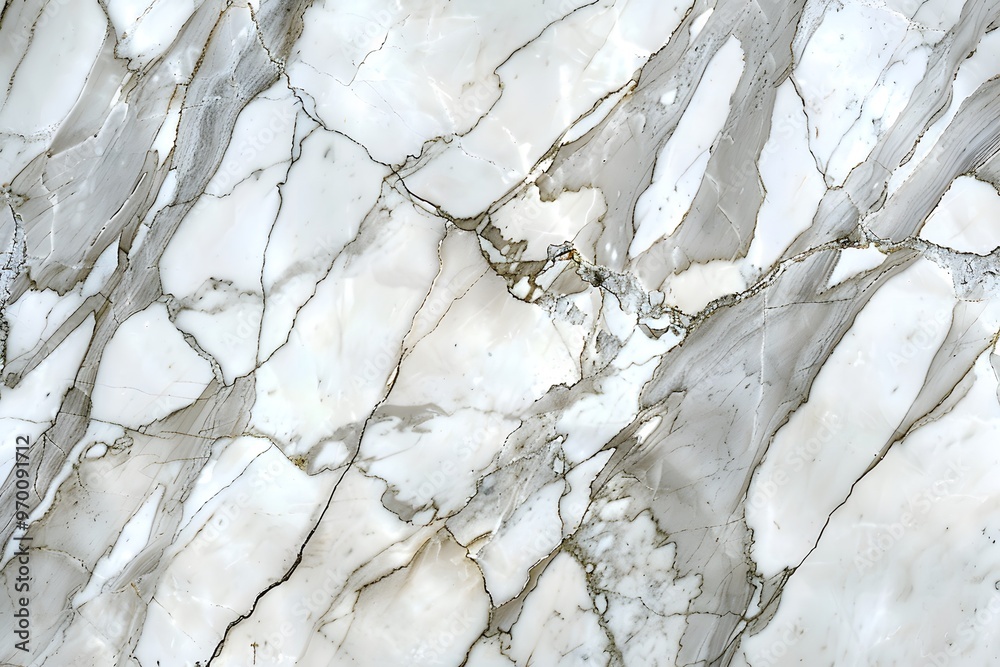 Elegant White Marble with Gray Veins and Intricate Patterns Elegant White Marble with Gray Veins and Intricate Patterns