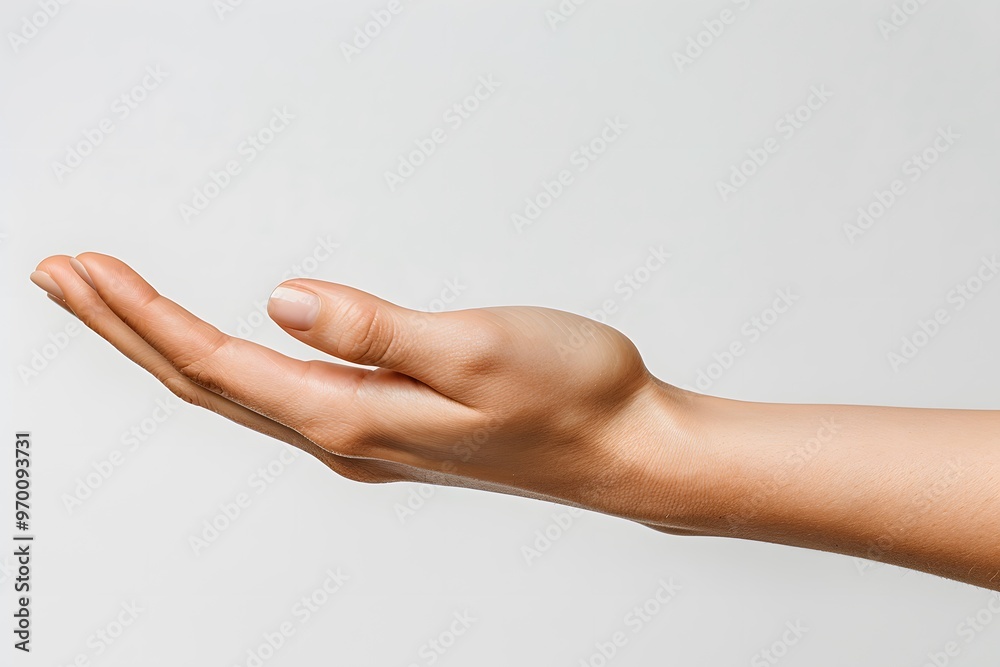 Open Hand Gesture Against a Minimalist Background Open Hand Gesture Against a Minimalist Background