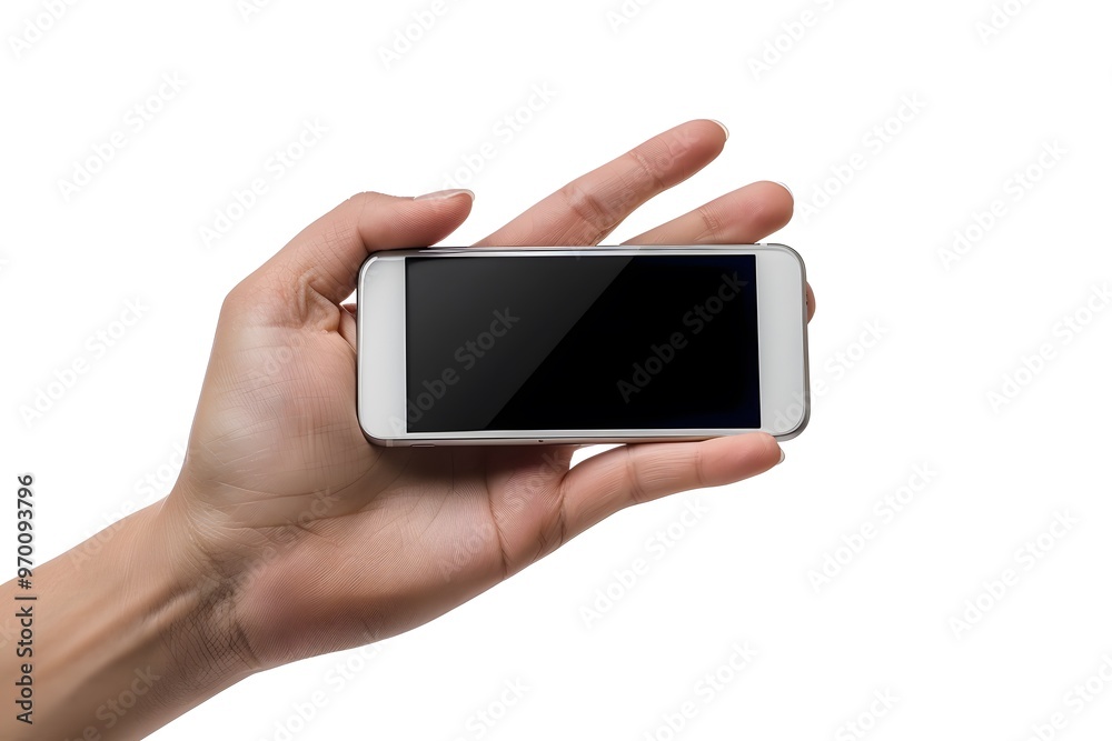 Hand Holding a Smartphone with a Blank Screen Hand Holding a Smartphone with a Blank Screen