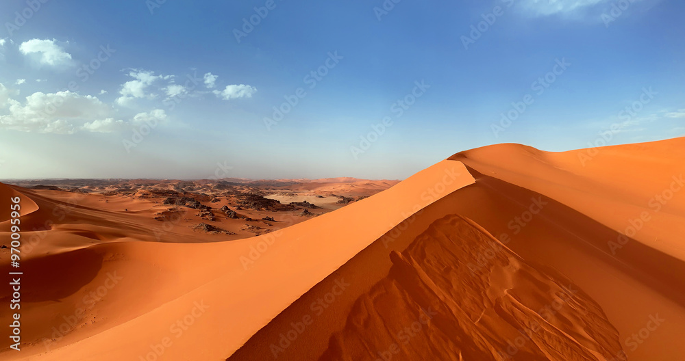 Ταπετσαρία Sand dunes in the Sahara desert, dune edge, Algerian part of the Sahara in the T