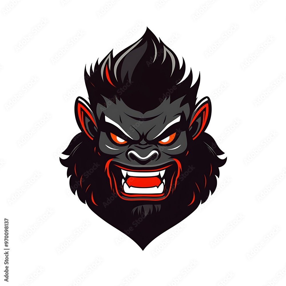 Angry Gorilla Head Mascot Logo Design Angry Gorilla Head Mascot Logo Design