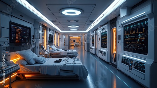 Futuristic Hospital Ward