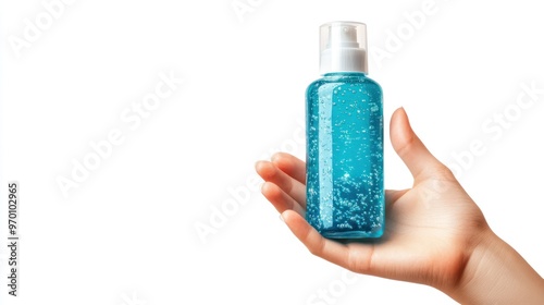 Hand Sanitizer Bottle in Hand