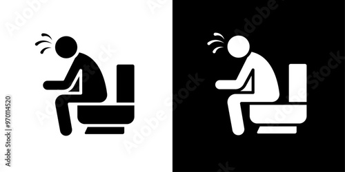 Diarrhea icon Isolated flat vector in outline