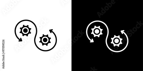 Devops icon Isolated flat vector in outline