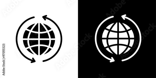 Import export icon Isolated flat vector in outline