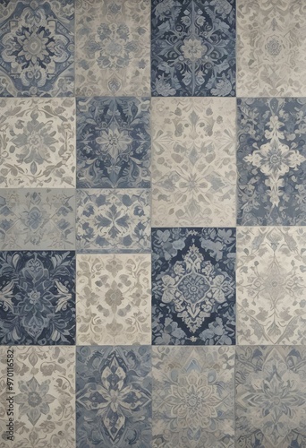 A patchwork of various ornate and intricate pattern