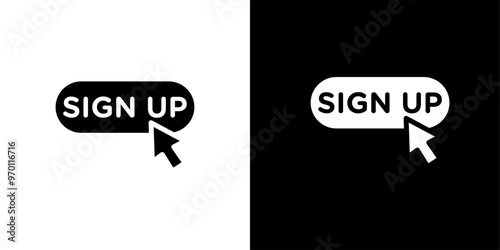 Signup icon Isolated flat vector in outline