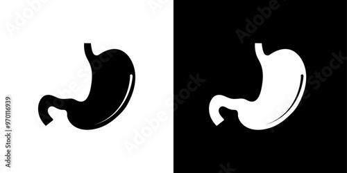 Stomach icon Isolated flat vector in outline