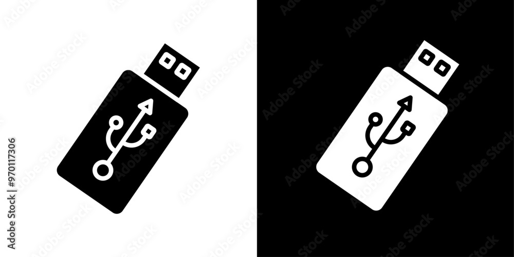 USB icon Isolated flat vector in outline USB icon Isolated flat vector in outline