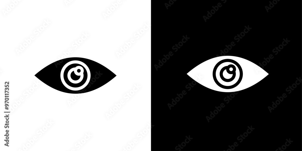 Visible icon Isolated flat vector in outline Visible icon Isolated flat vector in outline