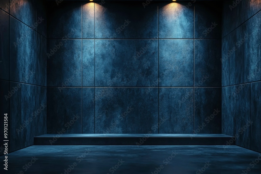 Dark Room with Spotlights and a Platform Dark Room with Spotlights and a Platform