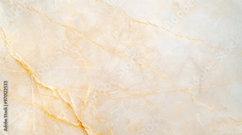Soft white marble texture with delicate gold veins. Perfect for use as a sophisticated backdrop, luxurious banners, or premium marketing material with ample room for text or product overlay.

