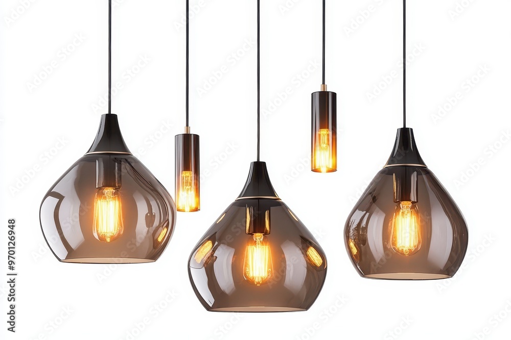 Modern chandelier isolated on white background Modern chandelier isolated on white background