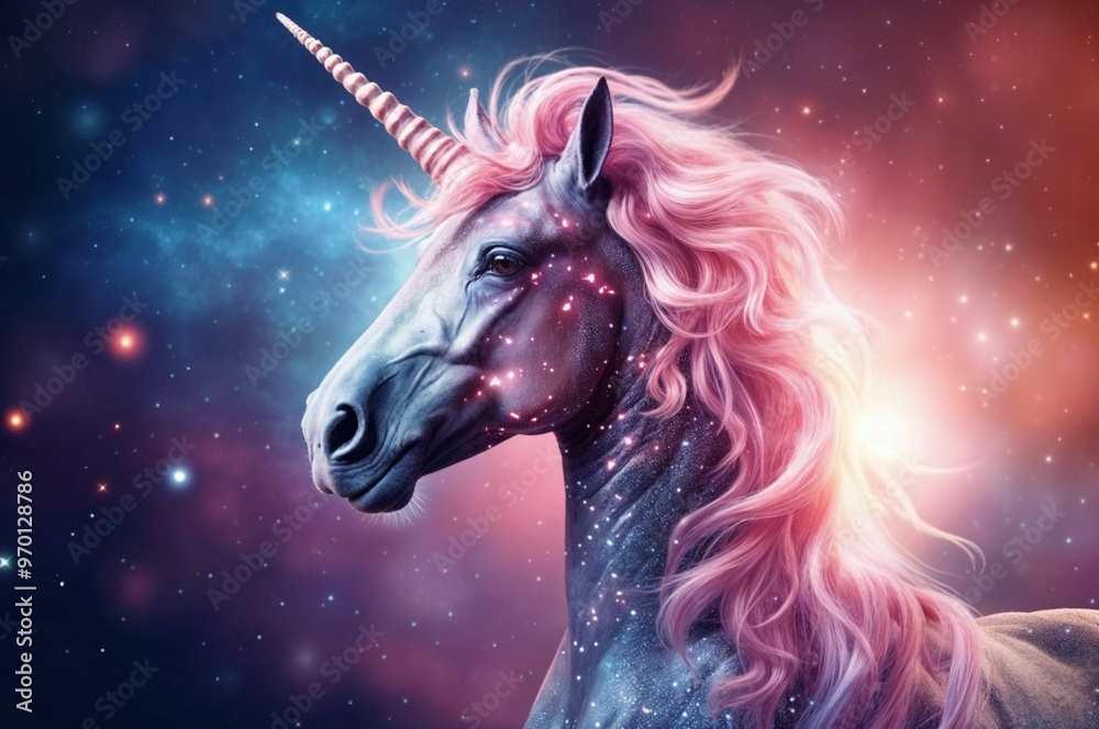 purple unicorn illustration.. purple unicorn illustration..
