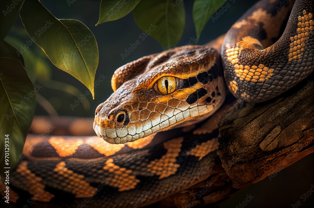 Close up of a snake.. Close up of a snake..