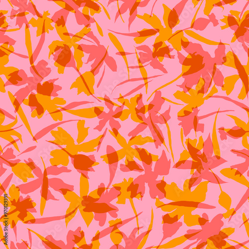 Tropical pattern, Digital print in Repeat (rapport), Tropical seamless Resolution 300 DPI, ideal for fashion, decoration and stationery.