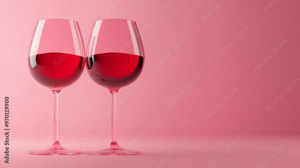 Tannins in red wine, visual experiment, bright and vivid, 3D illustration Tannins in red wine, visual experiment, bright and vivid, 3D illustration