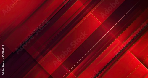A vibrant abstract background featuring layered red geometric shapes, ideal for digital art or design projects.