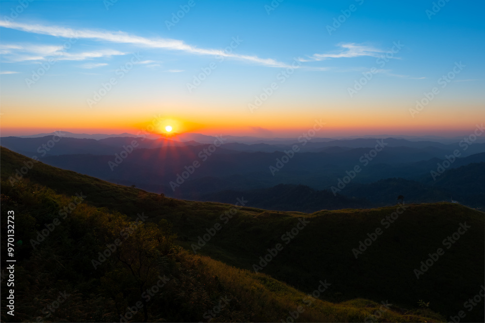 Sunset in the Mountains Sunset in the Mountains