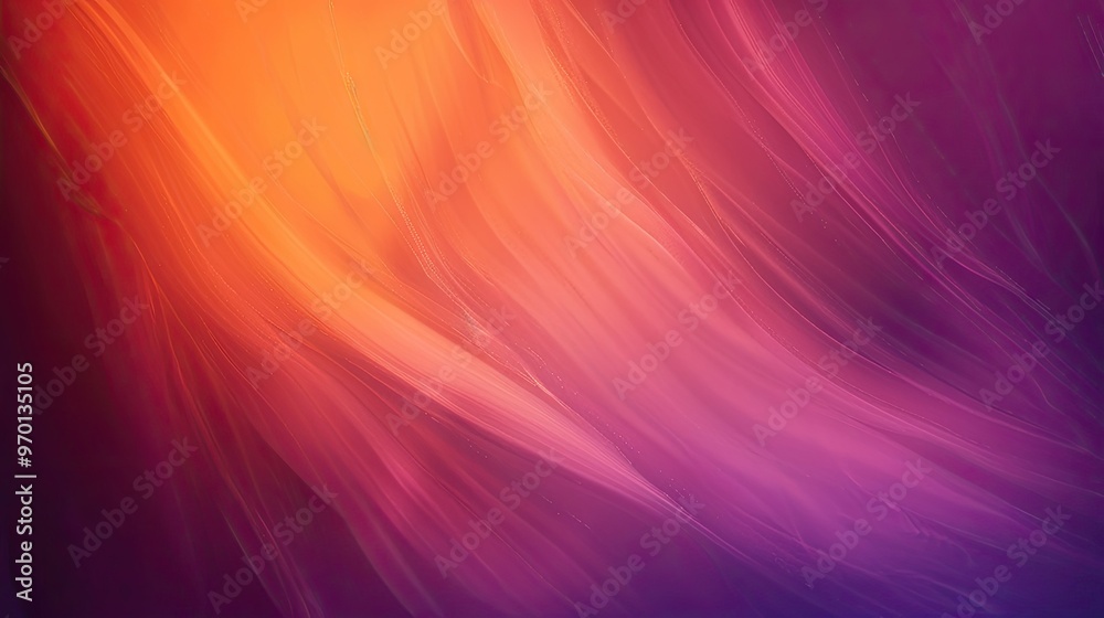 A vibrant abstract background with flowing colors of orange and purple, evoking a sense of movement and energy.