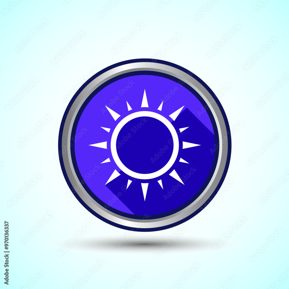 Sun Icon Button Design Illustration, Sunlight Sign Sun Icon Button Design Illustration, Sunlight Sign