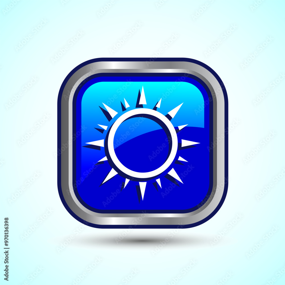 Sun Icon Button Design Illustration, Sunlight Sign Sun Icon Button Design Illustration, Sunlight Sign