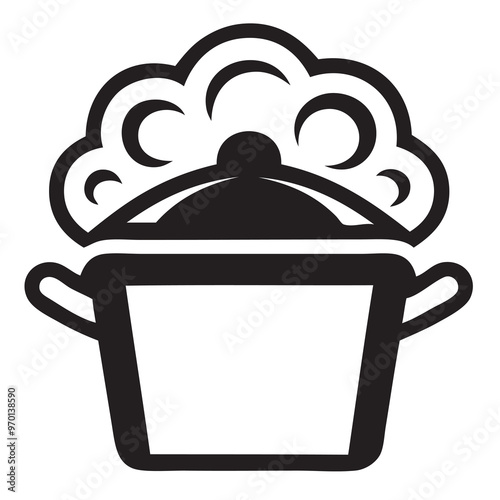 Symbol of a large saucepan