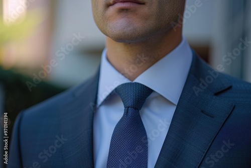 Anonymous entrepreneur in formal attire, showcasing confidence and leadership skills for corporate investment and executive presence