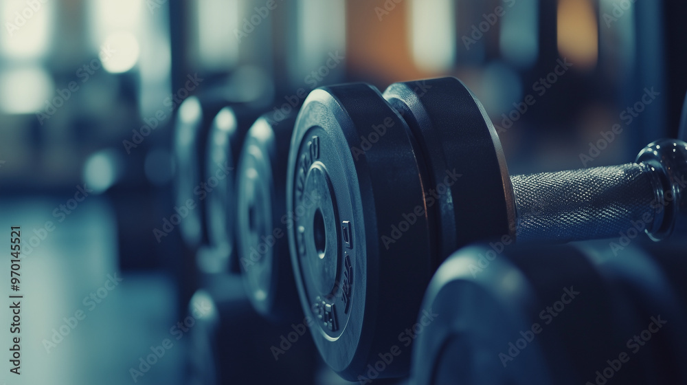 Fototapeta premium Dumbbell sports gym