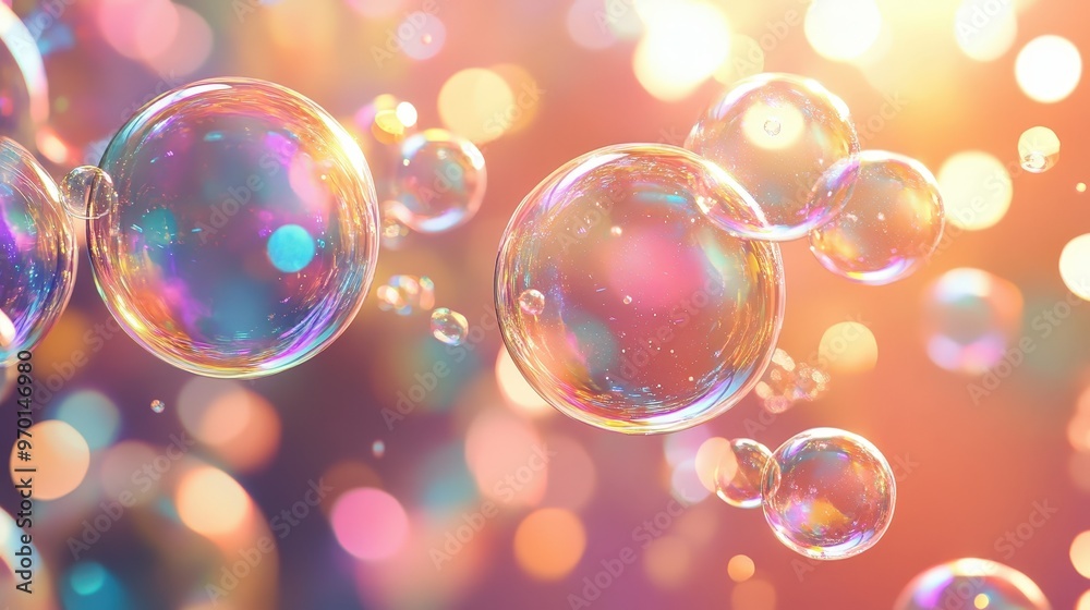 Enchanting Cascade of Glowing Soap Bubbles - Magical and Vibrant Background with Sparkling Highlights and Soft Colors in Motion Enchanting Cascade of Glowing Soap Bubbles - Magical and Vibrant Background with Sparkling Highlights and Soft Colors in Motion