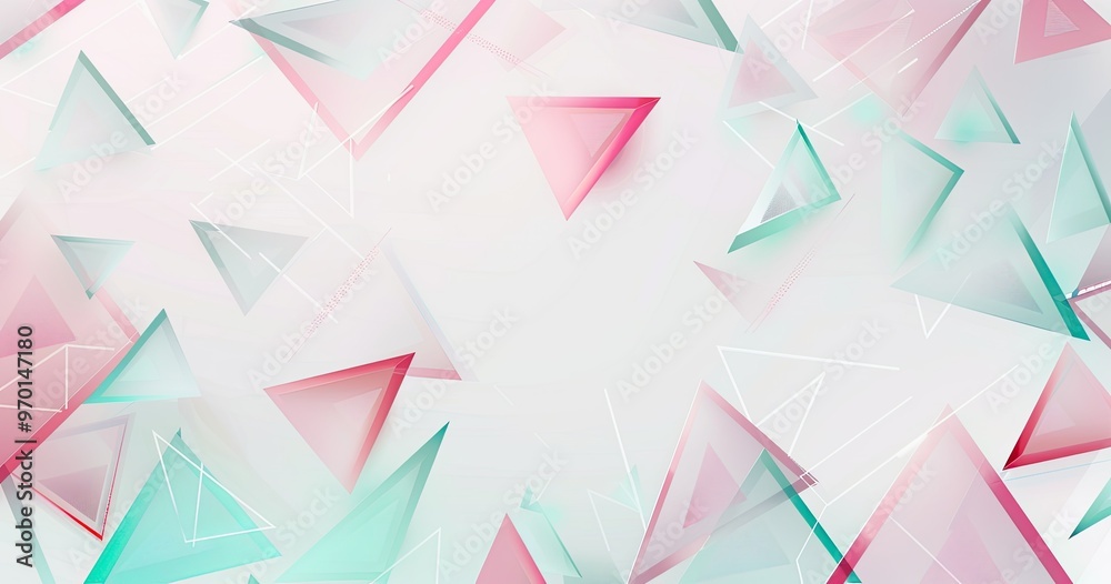 A vibrant abstract composition featuring translucent triangles in pink and teal hues, creating a modern, dynamic visual effect. A vibrant abstract composition featuring translucent triangles in pink and teal hues, creating a modern, dynamic visual effect.