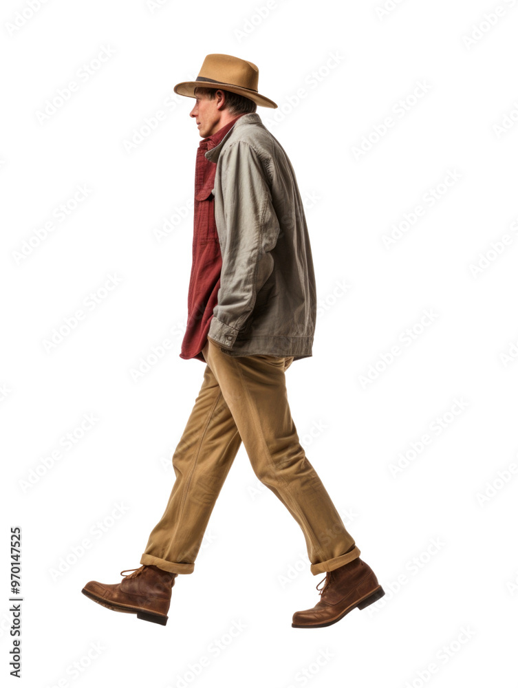 a man walking in transparent background a man walking in transparent background