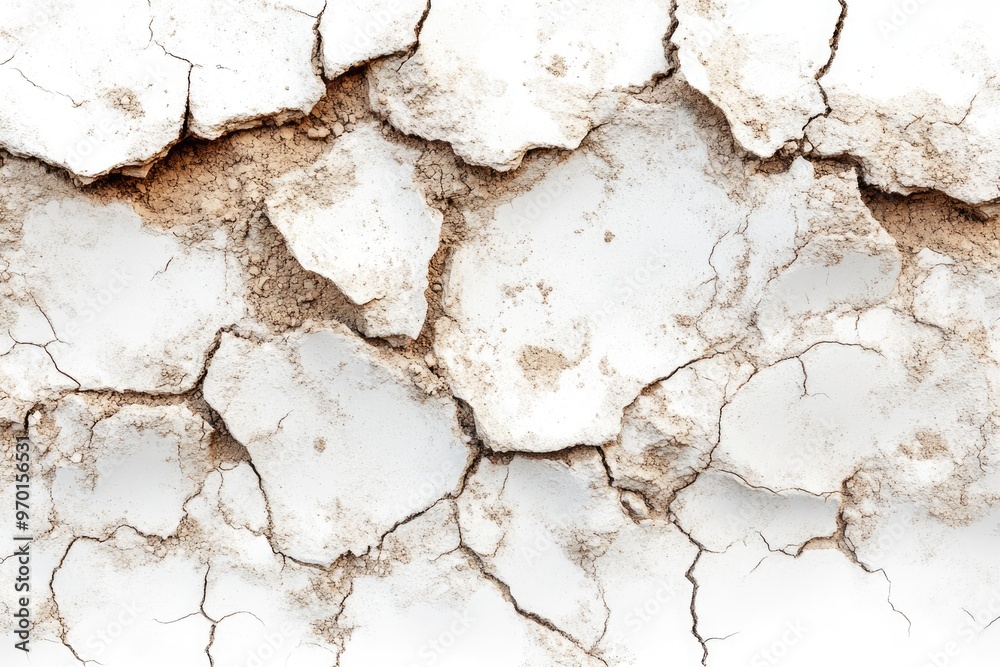 Cracked desert soil texture on white background arid drought land. Cracked desert soil texture on white background arid drought land.