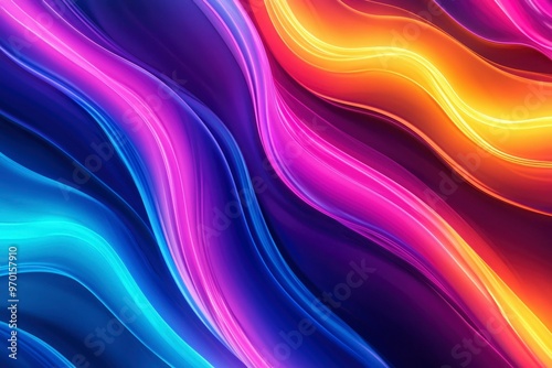 Abstract Swirling Background with Vibrant Blue, Purple, and Yellow Hues