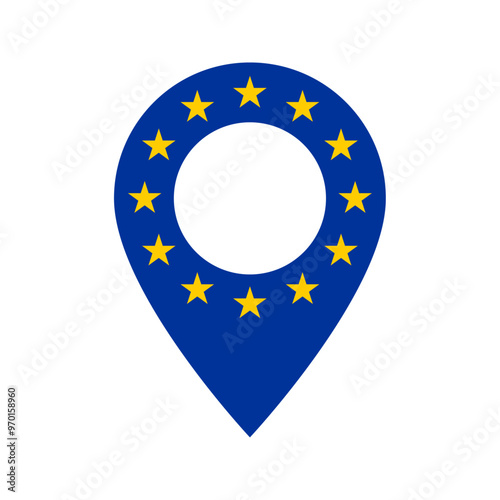 European union flag location icon