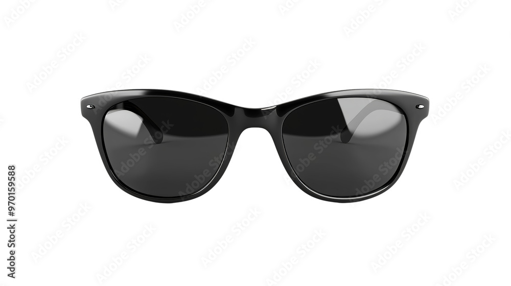 Stylish Black Sunglasses With Reflective Lenses for Summer Outings Stylish Black Sunglasses With Reflective Lenses for Summer Outings