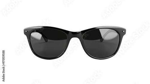 Foto Stylish Black Sunglasses With Reflective Lenses for Summer Outings