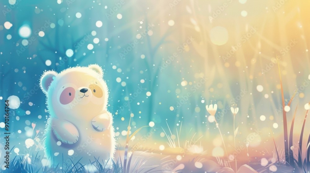 Obraz premium Whimsical Forest Wonderland. Computer background with intricate details