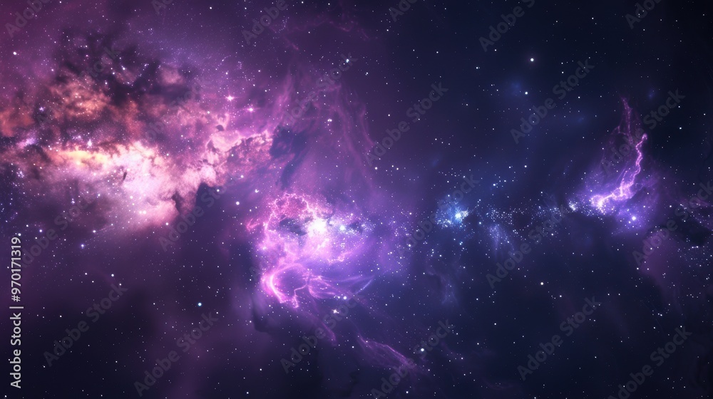 Fototapeta premium Cosmic Splendor. Beautiful nebula background with intricate details