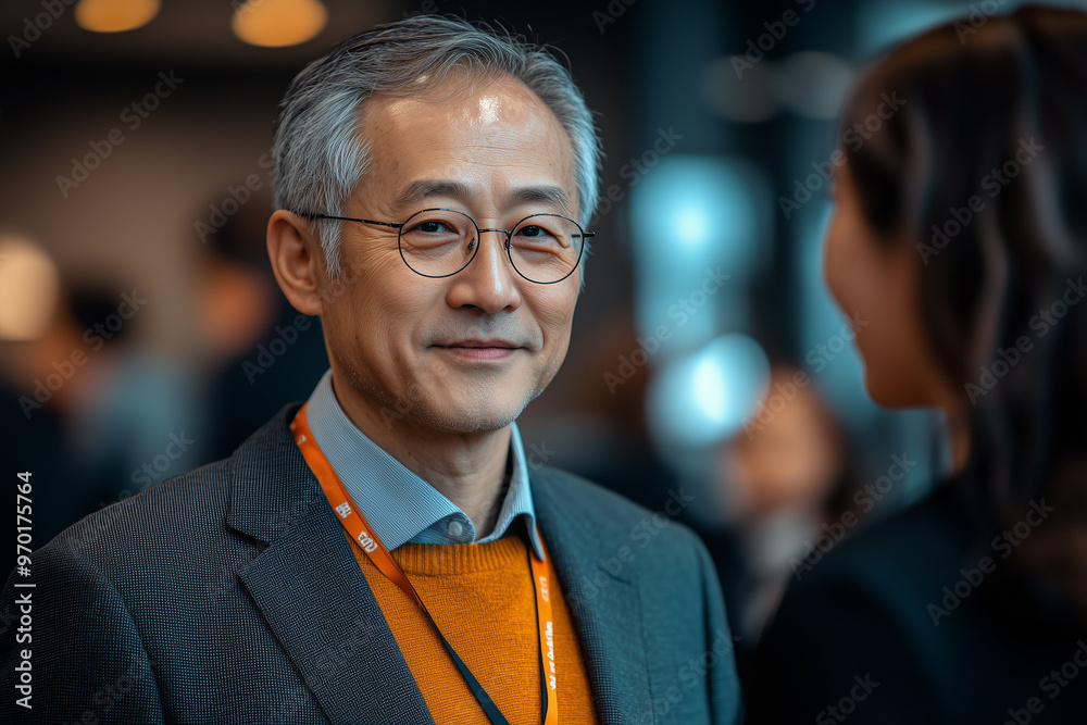 A B2B networking event where representatives from different industries discuss potential collaborations. A B2B networking event where representatives from different industries discuss potential collaborations.