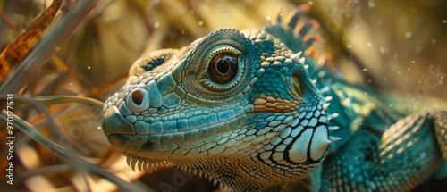 Majestic reptile in the Wild. An exquisite image capturing the beauty of a reptile in its natural habitat. is a true symbol of the wonders of the reptile world.